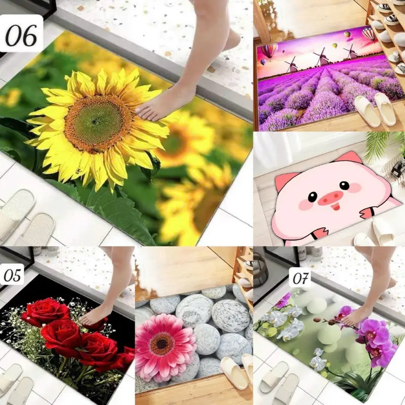 Thảm Lau Chân, Thảm Chùi Chân 5D mẫu mới Hàng V.ip loại 1A+(40x60) 3