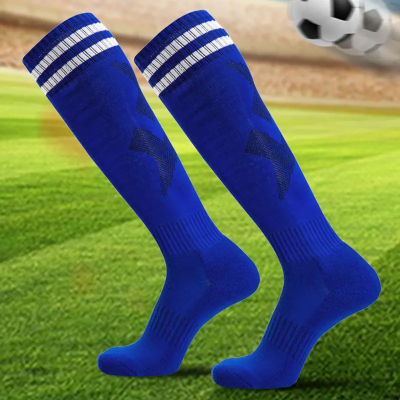 Striped Non-Slip Long Knee Football Socks for Adult Men and Women, Ideal for Outdoor Sports & Fitness #FootballSocks #SportsSocks #OutdoorFitness  #FootballGear #LongSocks #NonSlipSocks