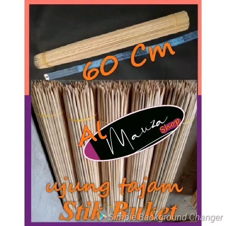 TUSUKAM SATE STIK BAMBU BUKET 60 CM Stiker