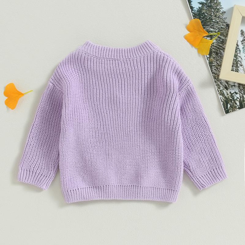 Product Introduction of Baby Girl Sweater, Long Sleeve Crew Neck Flower Winter Warm Knit Pullover Sweater Infant Clothes 47