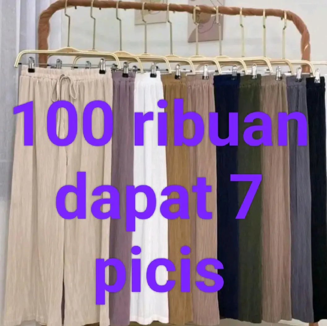 Kulot Lidi 100 Ribuan 7 PCS Celana Wanita Panjang