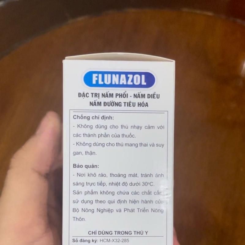 Chai UV Flunazol (100ml) tiêm giúp trị nấm phổi, nấm diều, nấm tiêu hoá trên gà đá, gà tre, gà nòi, gia cầm, chó, mèo. 5
