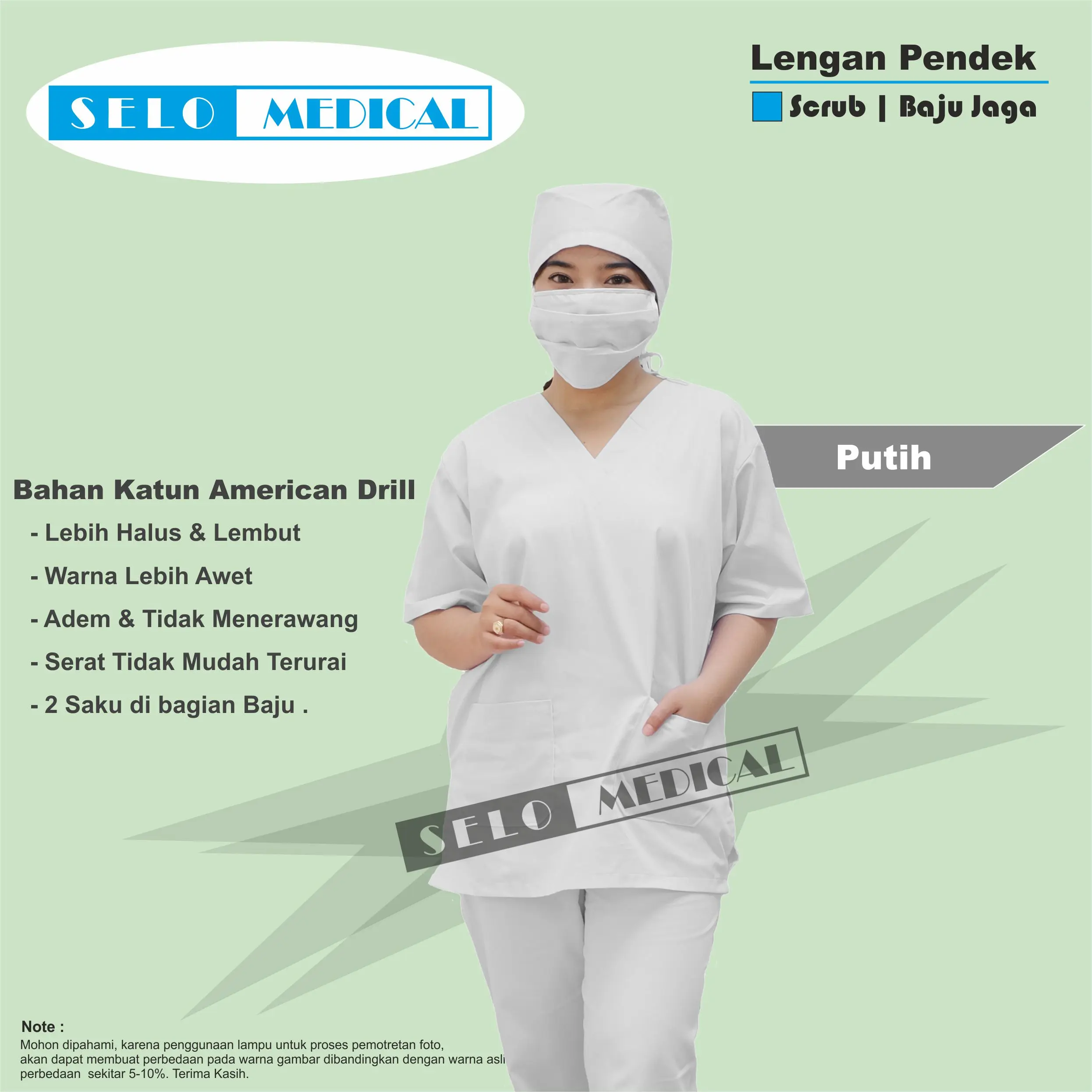 Baju Ok Lengan Pendek ( 1 stel celana, baju, masker )