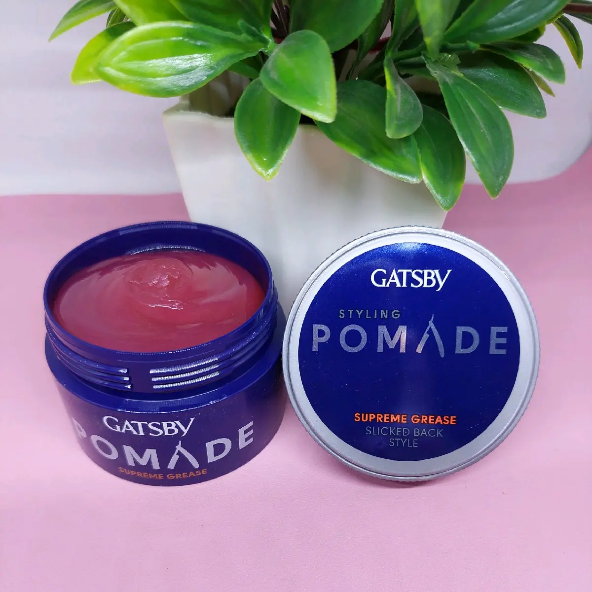 GATSBY POMADE SUPREME GREASE/ Minyak Rambut Pria dg Efek Berkilau Tahan Lama...