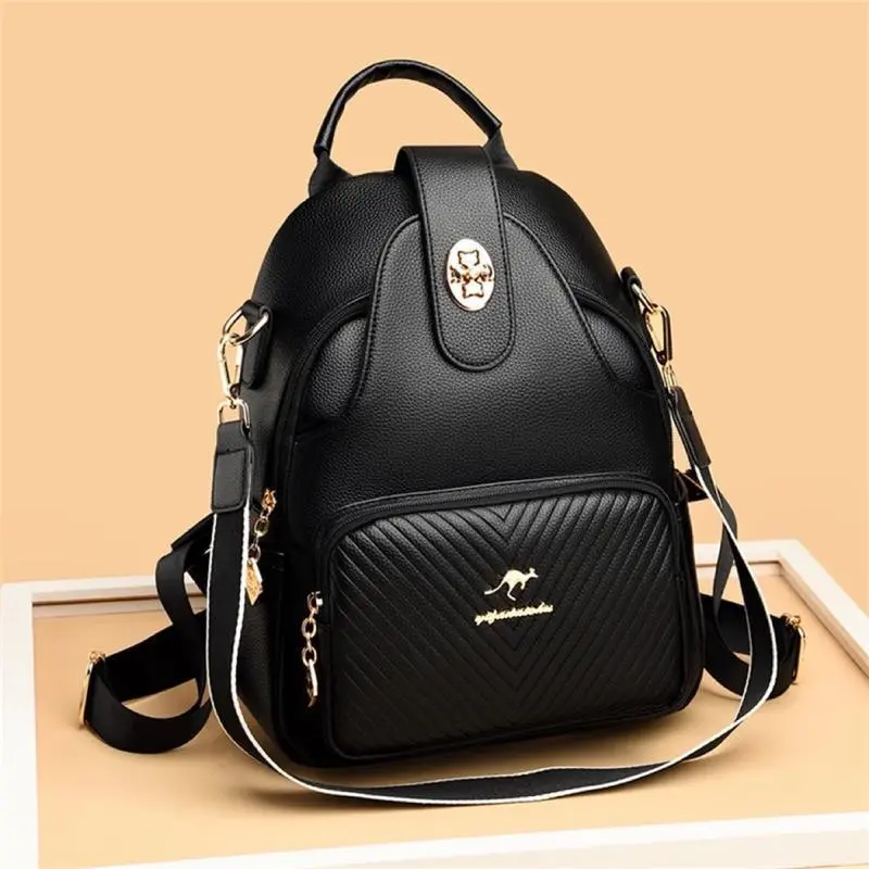 Ransel Wanita Kangguru Tas Ransel Backpack Fashion Wanita Stylish - Ransel Kulit Wanita Retro 0