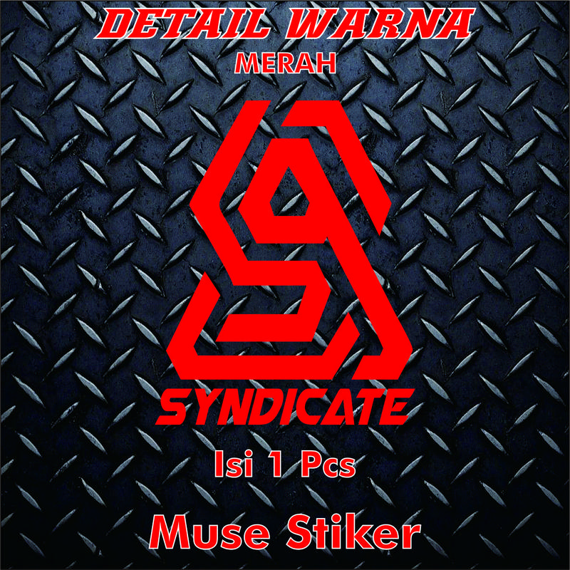 Stiker Logo Black Aerox Syndicate Aksesoris Motor Keren Sticker Cutting Bahan Anti Air Viral 8