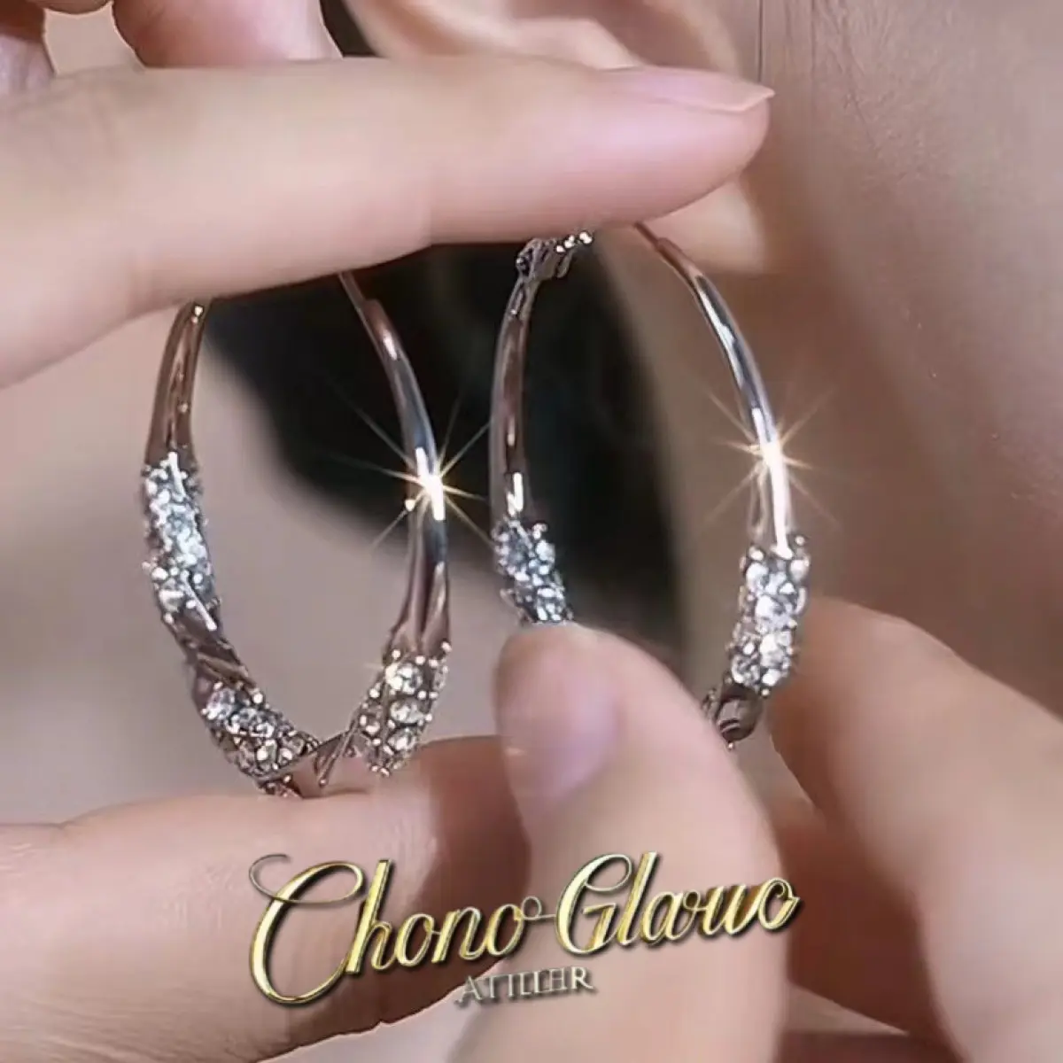Bông Tai Tai Nạm Kim Cương, Cao Cấp, Zircon Màu Bạc, Bông Tai Vòng Lớn, Thanh Lịch Và Sang Trọng, Giá Cả Phải Chăng, Hàng Mới Về Năm 2025, Phổ Biến, Thiết Kế Hình Tròn