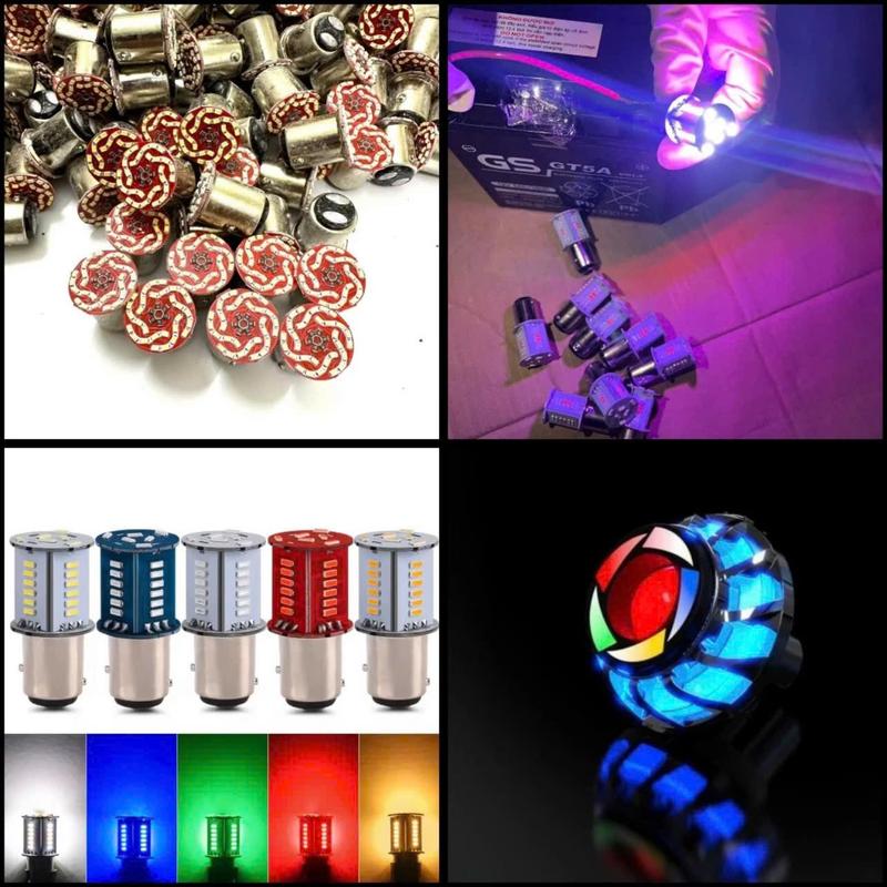  Đèn Hậu Nháy Audi Led F1 7 Màu Wave Sirius Dream Vision Future Satria Phụ Kiện Phụ Tùng 