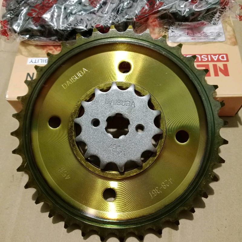 Daisuba nhông sên dĩa wave lớn, RSX, Future 125 nhông 14 đĩa 36 sên 9 li 108 mắt Phụ Tùng