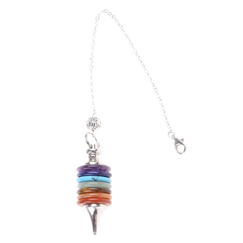 Mặt Dây Chuyền Đá Luân Xa Reiki, Nireze, 7 Luân Xa, Năng Lượng Con Lăn, Để Bói Toán Đoán Chiếm Vị Trí, Cân Bằng, Trang Sức Thời Trang 2