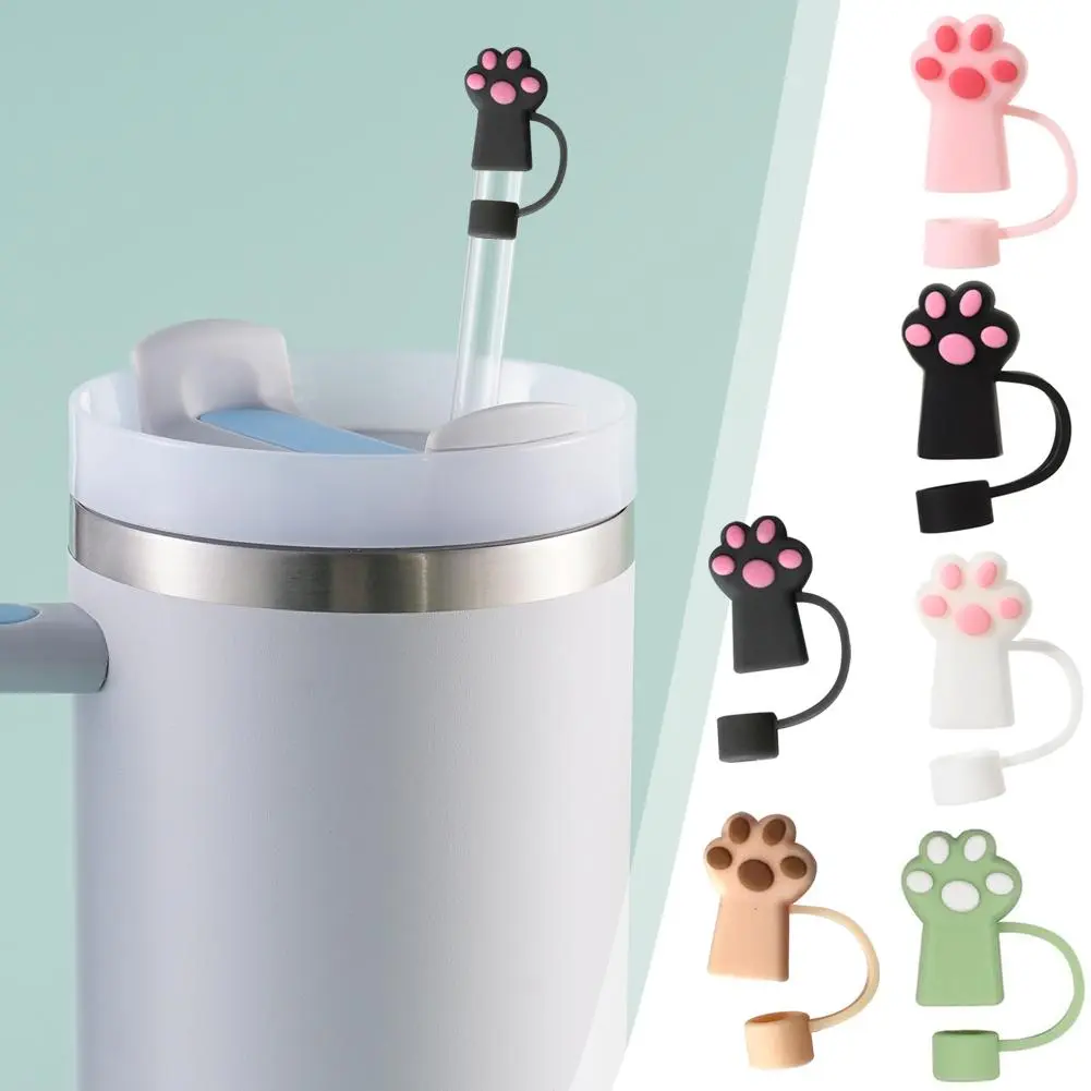1pc/6pcs Cute Straw Covers CapTumbler Silicone Straw Tips Protectors Straw Covers Reusable