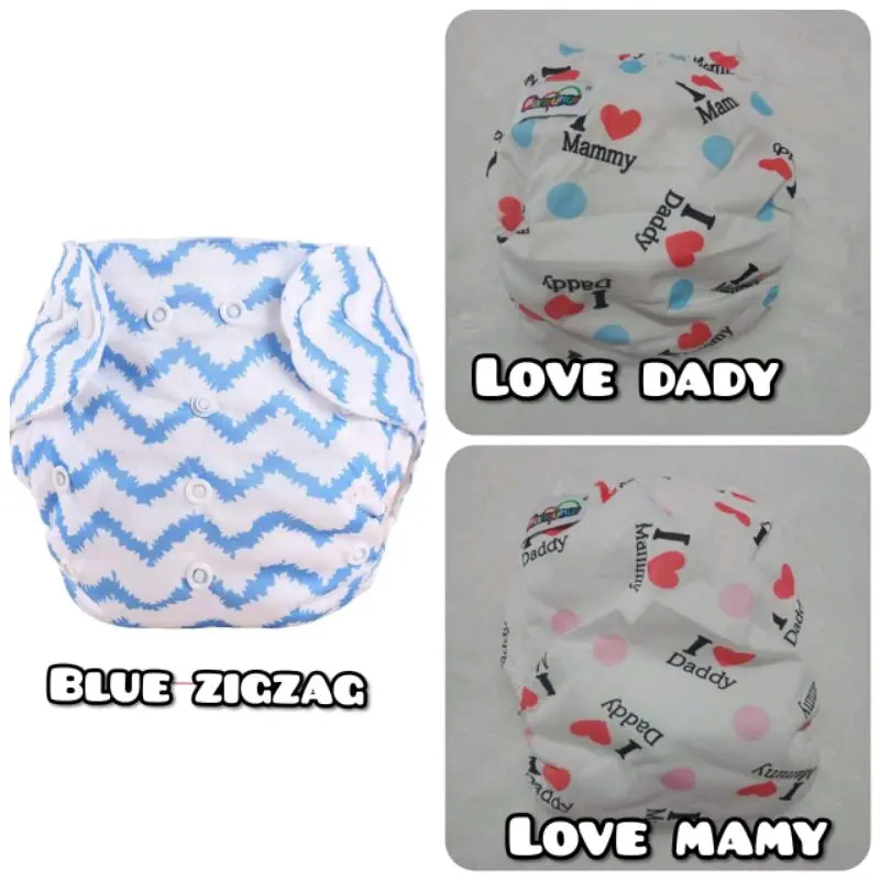 Clodi popok kain bayi + insert 3 Layer microfiber lembut berkualitas 6