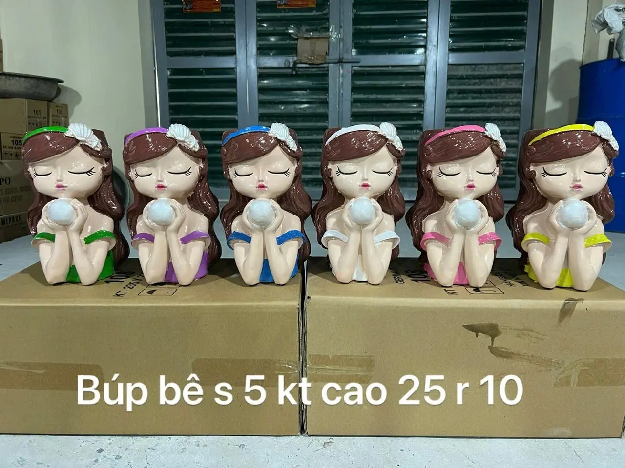 Bình Hoa Búp Bê 5 Composite, Lọ Hoa Trang Trí, Bình Cắm Hoa Cao Cấp, Bình Hoa Cô Gái