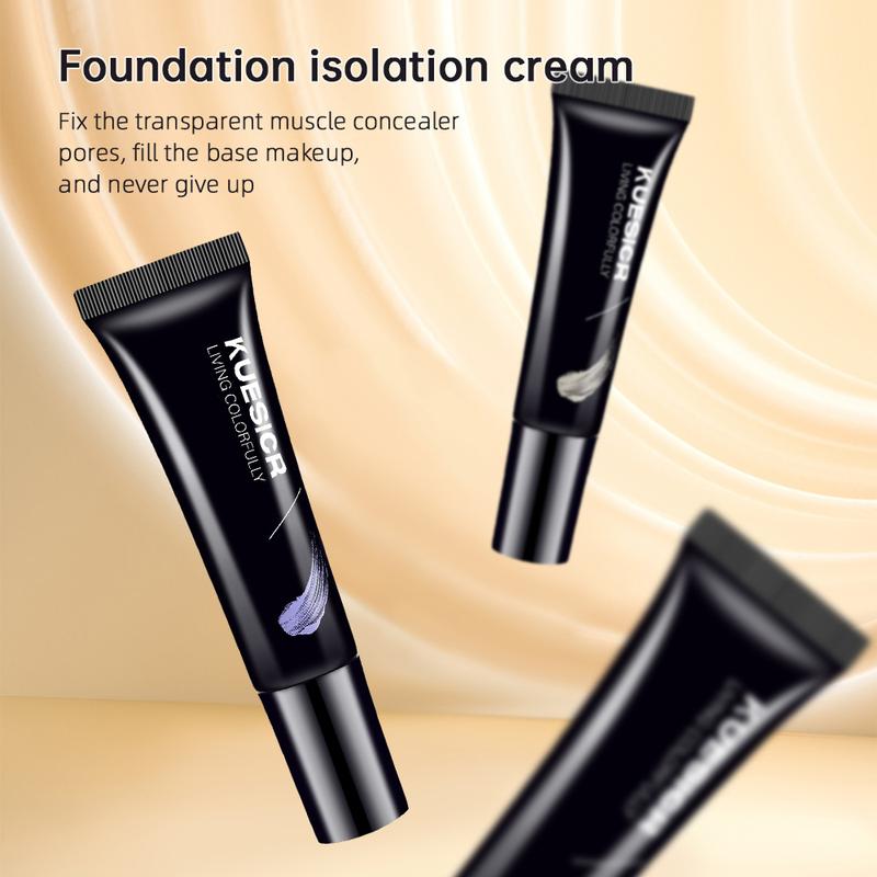 KUESICR Full Coverage Isolation Cream, Makeup Base Milk, Waterproof And Long-lasting 10g, Medium Purple Green Skin Tone, Bare Face Cream Color Flawless 6
