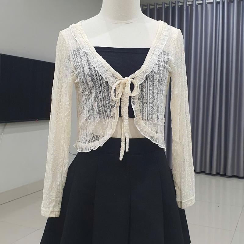 Áo khoác cardigan hè Cardigan dáng ngắn mặc với áo 2 dây Cardigan nữ Meimei SA36 8