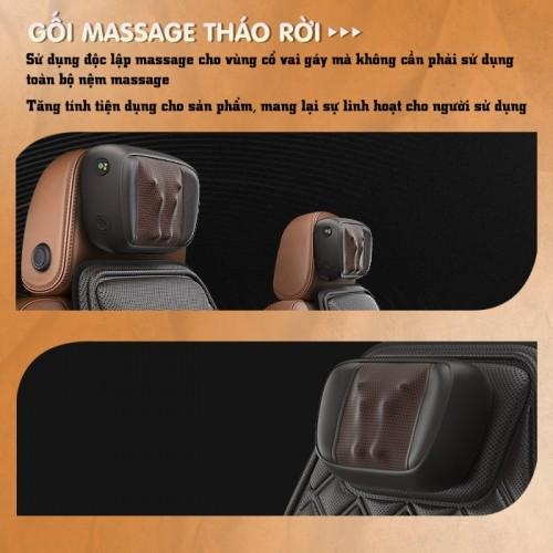 Ghế đệm massage trên ô tô và tại nhà Nikio NK-150 - Xoa bóp cổ vai gáy và rung toàn thân 5