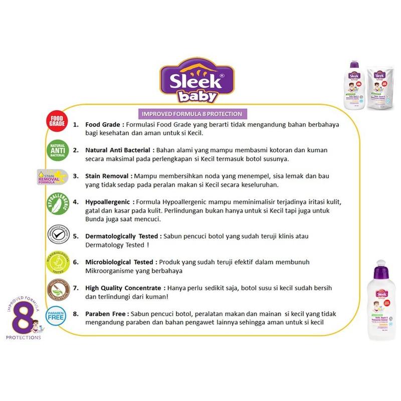 Sleek Bottle Nipple And Acc Cleanser Refill - 450ml 4
