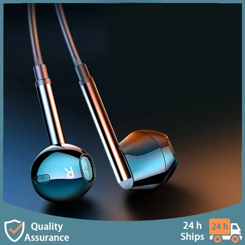 Noise Cancelling Original Earphones Wired With Microphone Stereo Bass In-Ear Earpiece Headset 3.5mm earphones