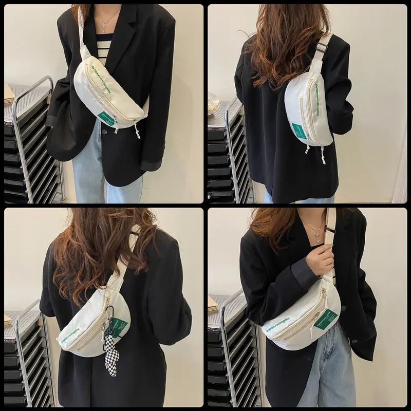 Túi đeo chéo canvas unisex xịn chống nước thời trang, túi bao tử đeo ngực để điện thoại ví tiền đi chơi du lịch đẹp rẻ Bag Nam 3
