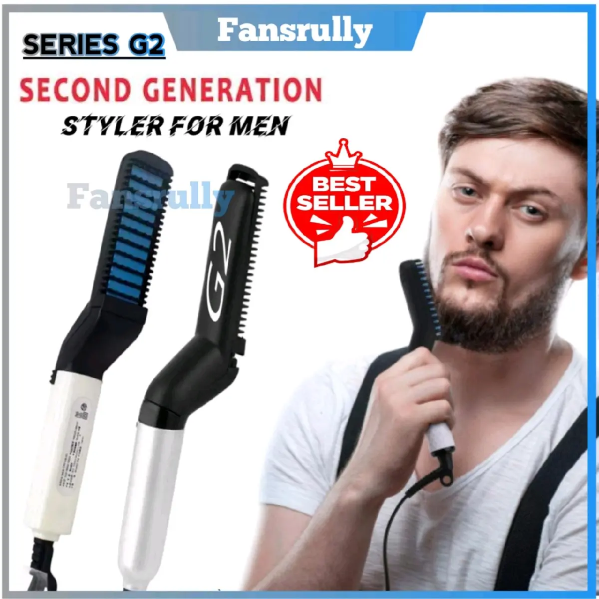 SISIR PELURUS RAMBUT PRIA CATOKAN RAMBUT JENGGOT JAMBANG KUMIS HAIR STYLER FOR MEN CATOK ELEKTRIK