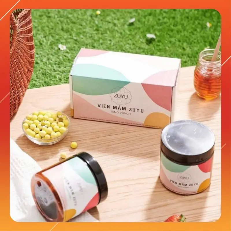 Viên Mầm ZuYu Tăng Vòng 1 [Nhận 2 hộp x Hộp 300 Viên + Serum Massage V1 + Thước Đo + Cột Tóc] 0