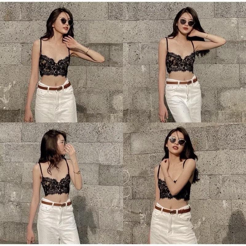 Product Introduction of Áo bra ren cúc ngực có gọng mút mỏng 10