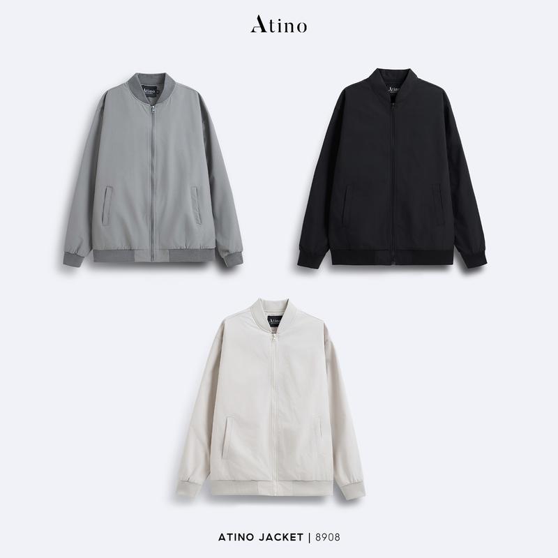 Áo Khoác Bomber Basic Dài Tay Nam 3 Màu ATINO 2.8908 VN Menswear Jacket Navy Blazer áo khoác áo dạ
