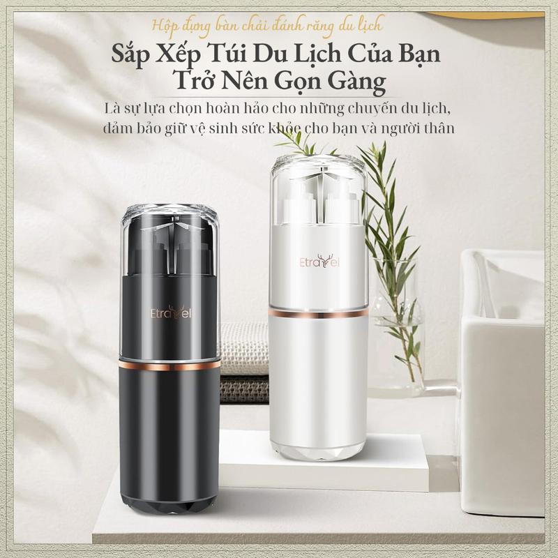Cốc Đựng Đồ Vệ Sinh Cá Nhân 5 Trong 1 Gồm Cốc, Lọ Chiết Gội Xả, Lược. Gương Thuận Tiện Đem Đi Du Lịch 1