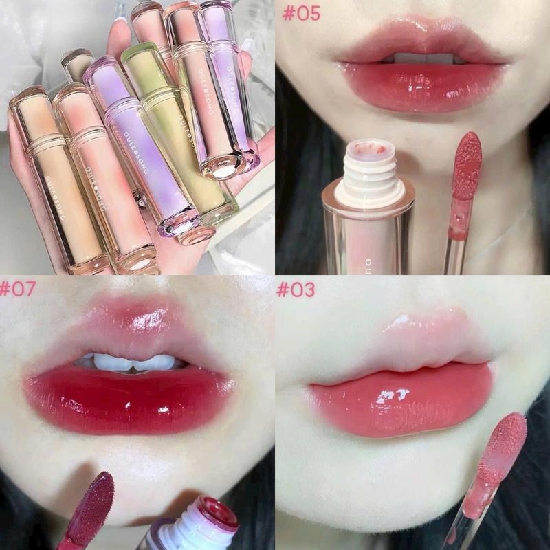 Son Oulesong Vỏ Thạch Màu Dưỡng Bóng Phong Cách Trang Điểm Đẹp Mềm Mại Màu Tuyển Chọn Đẹp Xuất Sắc Son Kem Mỹ Phẩm Cosmetic Son Môi