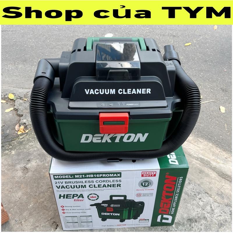 Máy hút bụi pin (có thổi) DEKTON M21-HB16PROMAX hút khô hút nước - motor brushless - thùng 16L - lực hút 16Kpa - 200W - chính hãng Làm Sạch máy  thổi