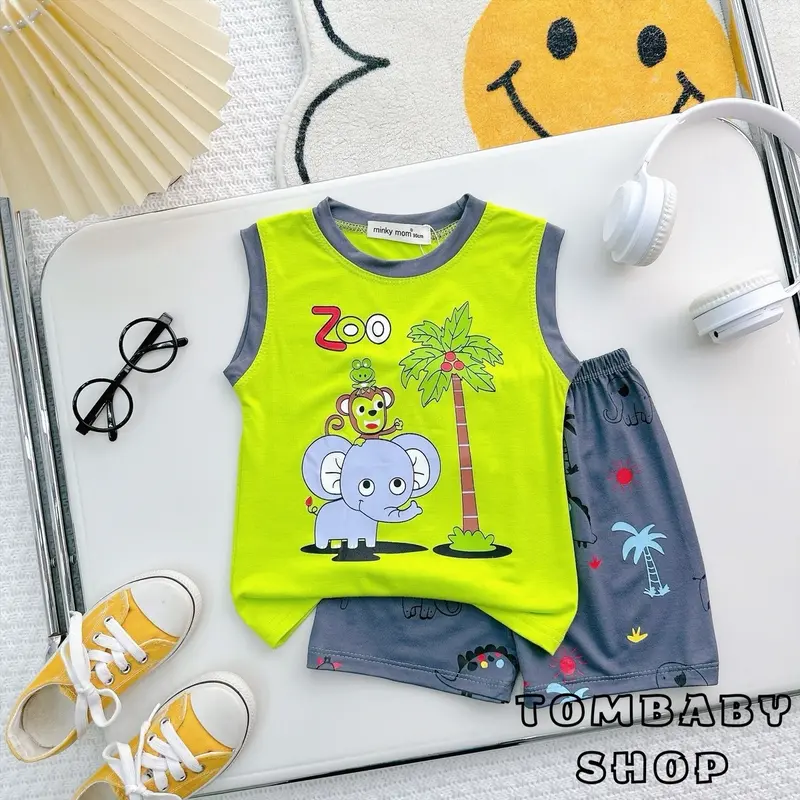 BL010 (8-26kg) BỘ BA LỖ THUN LẠNH MINKYMOM CHO BÉ 4