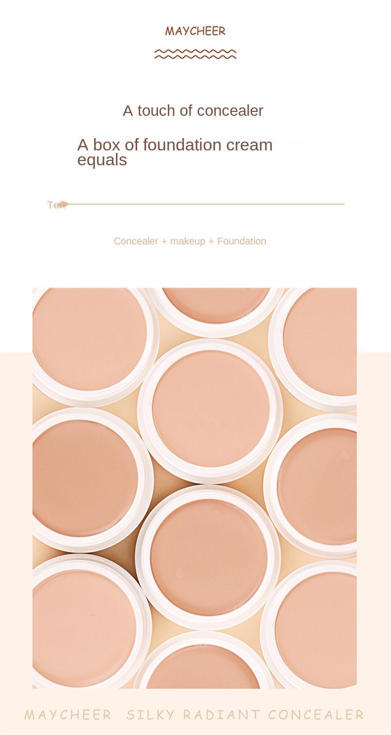 Product Introduction of MAYCHEER Concealer Freckle Cover Foundation Cream Dark Circles Acne Marks Cover Spot Waterproof Facial Acne Makeup Cosmetic 5