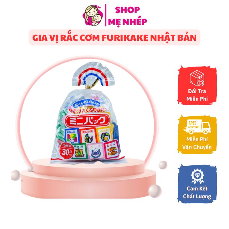 Gia vị rắc cơm Furikake Nhật Bản cho bé ăn dặm 6 vị gồm 30 gói nhỏ