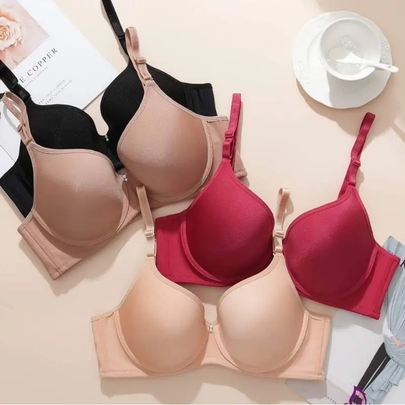 Bra Push Up Seamless stretchable Withwire Nylon & Spandex Plus size ASIAN SIZE TINY 36-42 BC Womenswear Lingerie Lady Comfort