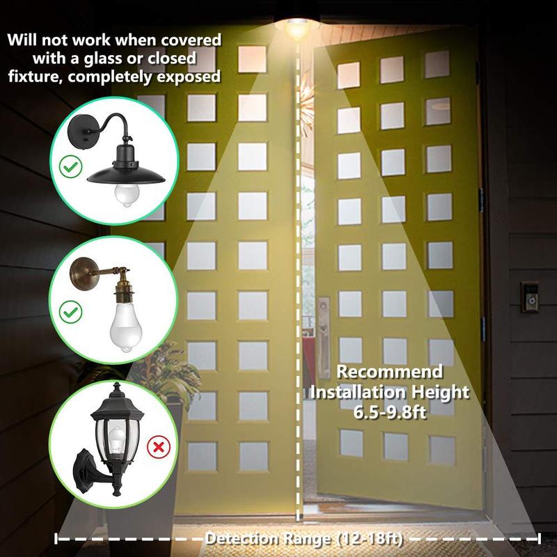 Product Introduction of 7W 9W 12W LED Infrared Sensor E27 LED Bulb LED Lamp Motion Sensor Light Auto ON/OFF Night Light Home Parking Light White 26