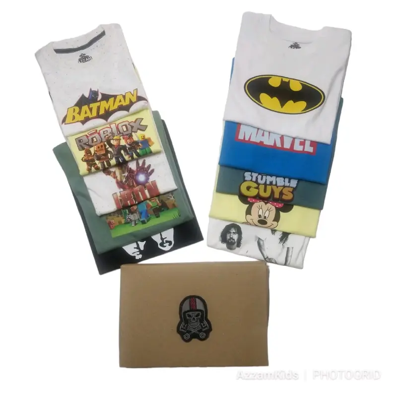 isi 5 Paket Kaos Anak Katun Santai 0