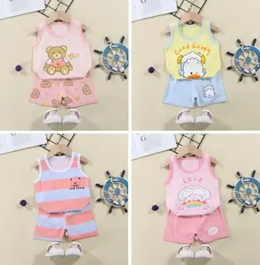 DIOEBABY Setelan Pendek Anak Perempuan/Setelan Baju Singlet Anak Dengan Baju Dan Celana