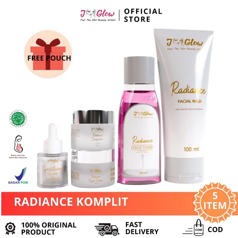 JGLOW SKINCARE PAKET RADIANCE WHITENING