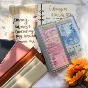 Dompet Disiplin Keuangan Polos Mini/Dompet Organizer Bulanan/Dompet Pintar Pengatur Keuangan Bulanan Kulit Wanita