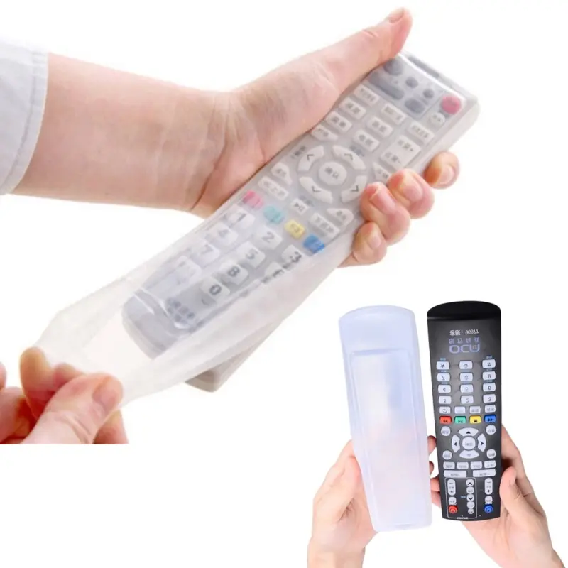 1PC Portable Silicone Air Condition TV Remote Control Cover Transparent Dust Waterproof Protect Storage Bag Home finding Store