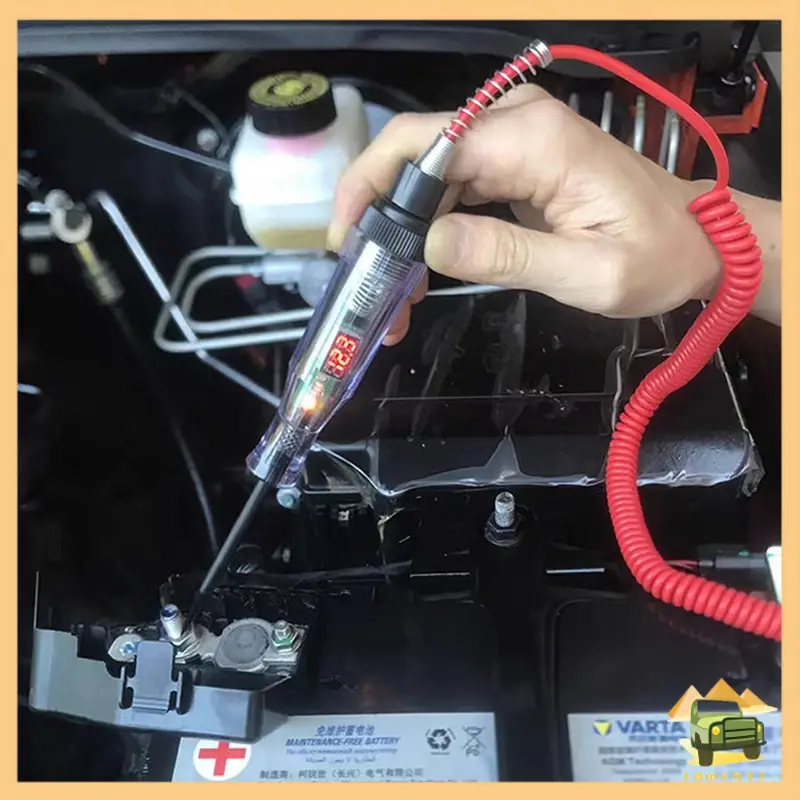 【idmobil】12V-24V Auto Voltage Universal Digital Obeng Testpen DC Display Long Probe Pen Light Logam 0