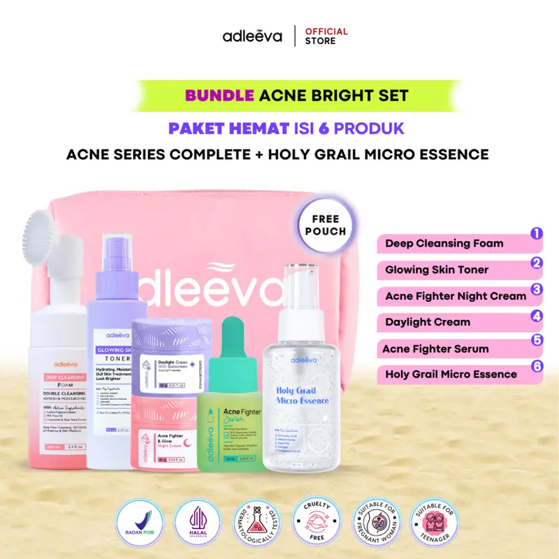 Adleeva Skincare Paket Complete + Moisturizer + Essence Bundle Set 6
