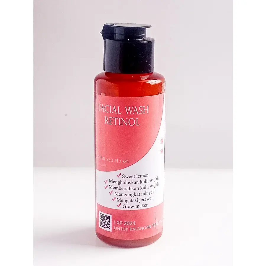 Facial Wash Retinol || Membersihkan Kulit Wajah Dan Mengankat Minyak Berlebihan Pada Wajah (Free Packing Bubble Wrap) Mencerahkan Muka Melembutkan wajah Mengencangkan dan menghilangkan wajah  Berminyak