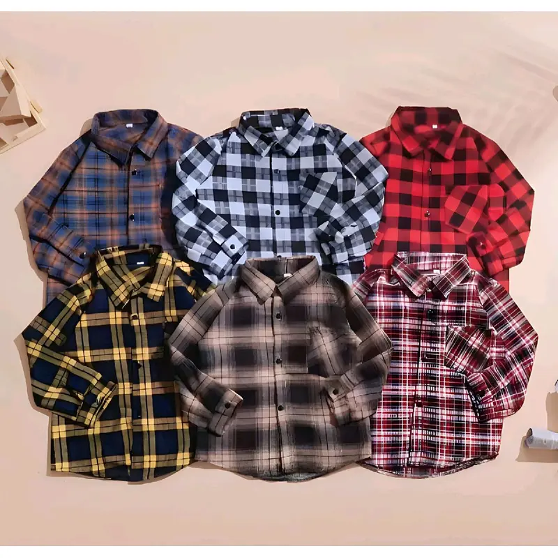 Kemeja anak flanel kotak-kotak tebal kualitas premium umur 8 sampai 15 tahun (Promo Termurah) Fashion 1