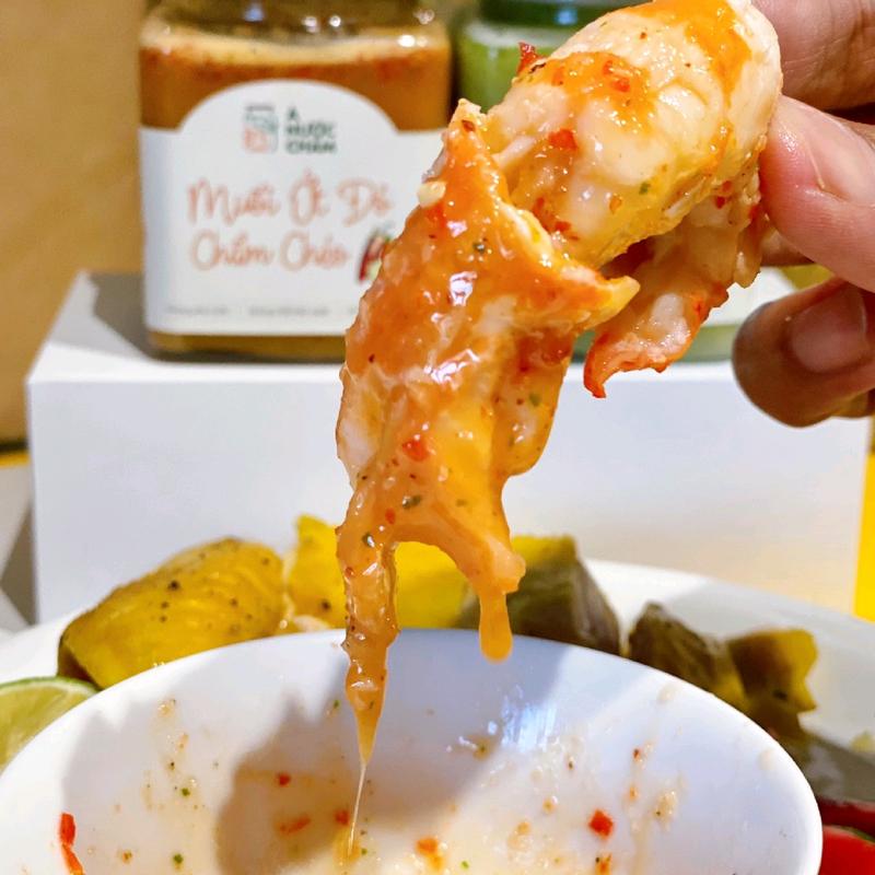 Combo 4 hũ Muối ớt xanh đỏ- Chấm Gà & BBQ và Hải sản Nước Sốt Gia Vị Chua Cay muoi chu 4