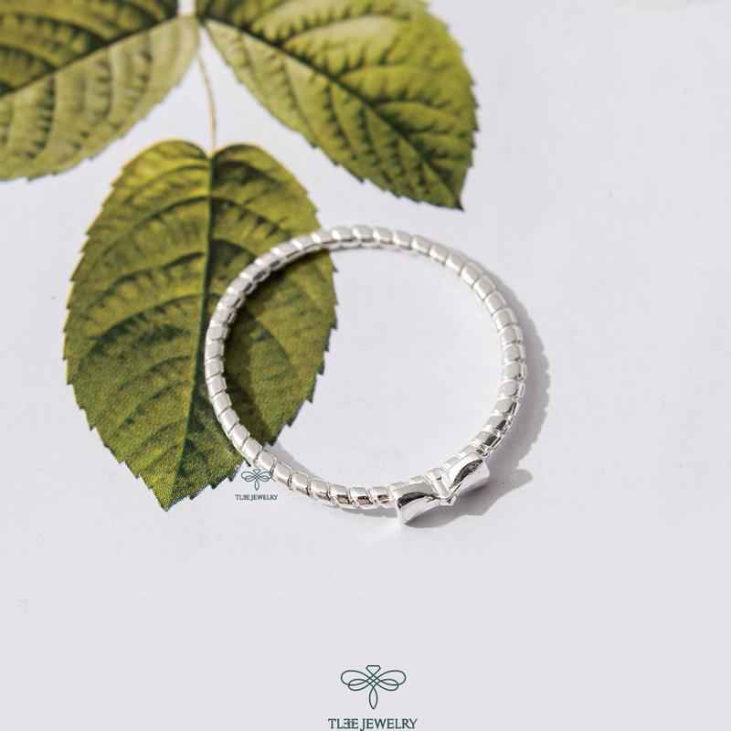 Nhẫn bạc nữ TLEE nơ tiểu thư dịu dàng TLEE JEWELRY A0183 4