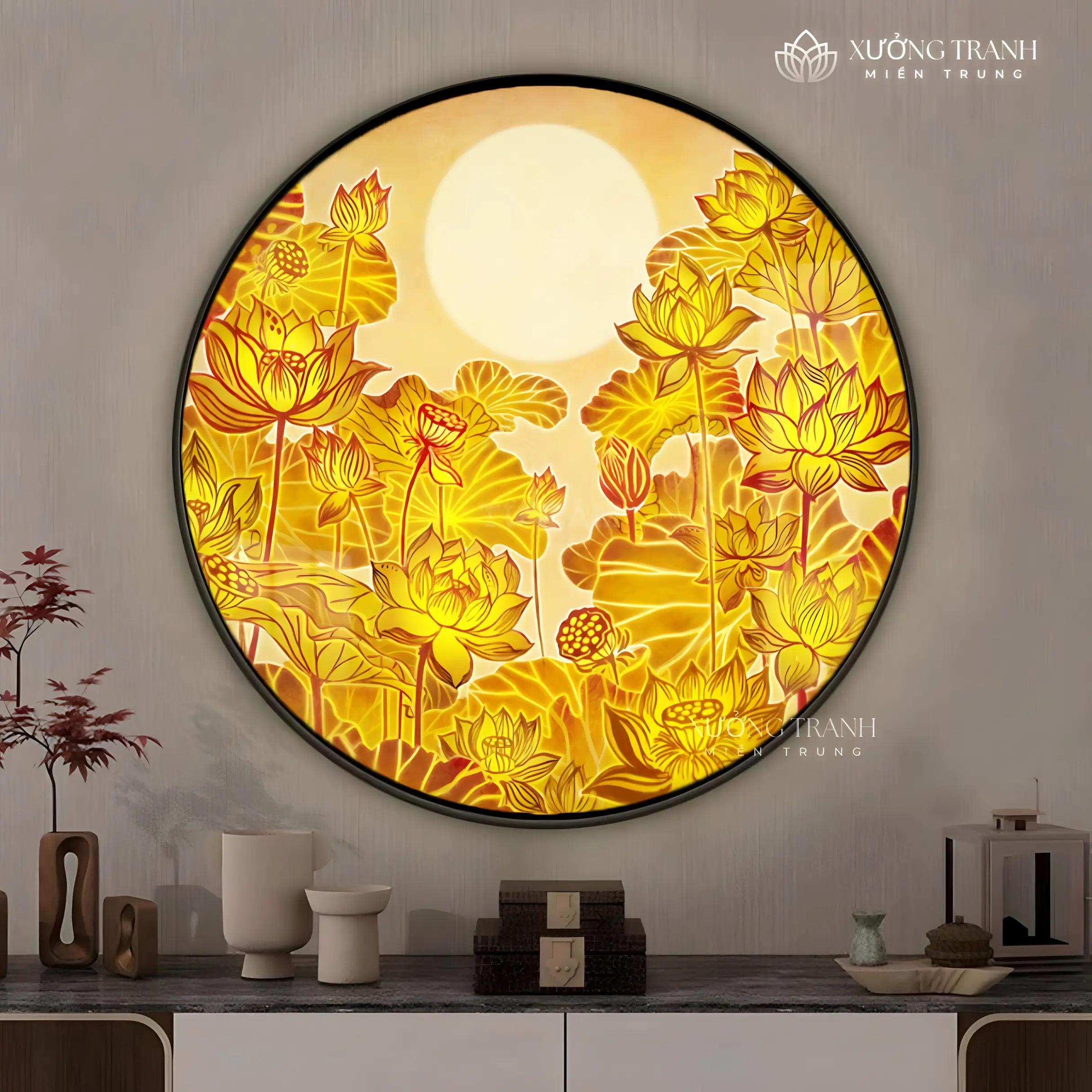 (Nhiều Mẫu) Đèn Điện Hào Quang IN Trúc Chỉ trang Trí Bàn Thờ Phật, Đèn Tượng Phật, Hào Quang Decor Phòng Tranh Trang Trí Nhà  Đèn Thờ Gia Tiên Mica