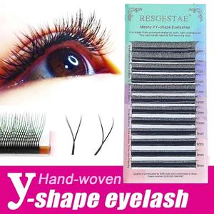 ขนตาปลอม YY เล็กจิ้ม 0.07 มม. เรขาคณิต B C D DD ดูเป็นธรรมชาติ ขนตามิงค์ นุ่ม น้ำหนักเบา ต่อขนตา