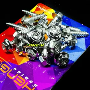 2 KUNCI BAUT STAINLESS BODY YAMAHA HENG 100% ORIGINAL HEXAGON HARGA SATUAN MIO NOUVO FINO SOUL NMAX AEROX