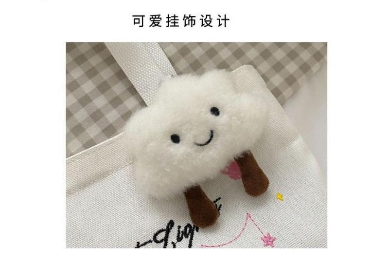 Product Introduction of Small Tote Bag Canvas Bag for Women Casual Small Bag Cloth Bag for Work Handheld Lunch Bag Student Lunch Box Bag with Zipper 5
